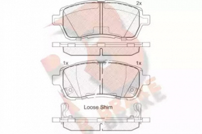 R BRAKE rb1881200 -  Комплект тормозных колодок, дисковый тормоз